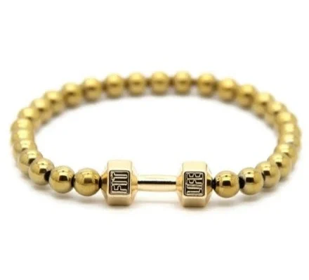 Gold Dumbbell bracelet