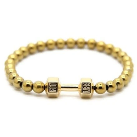 Gold Dumbbell bracelet