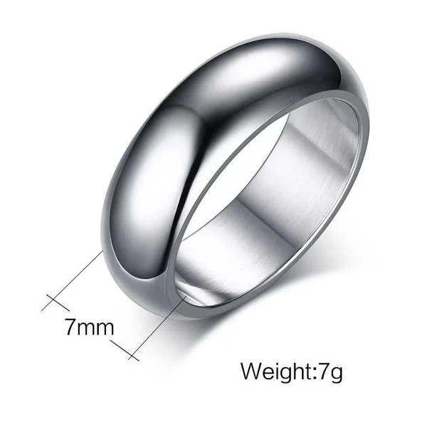 Silver titanium ring