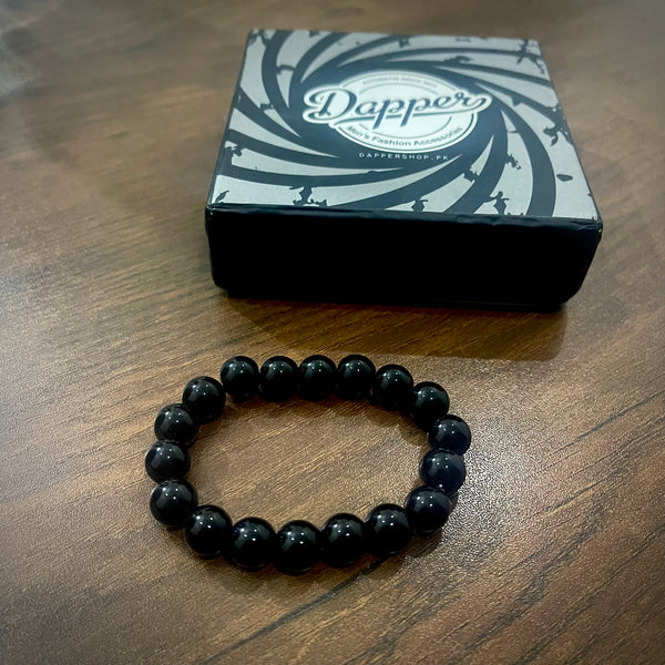 Black Bead Bracelet